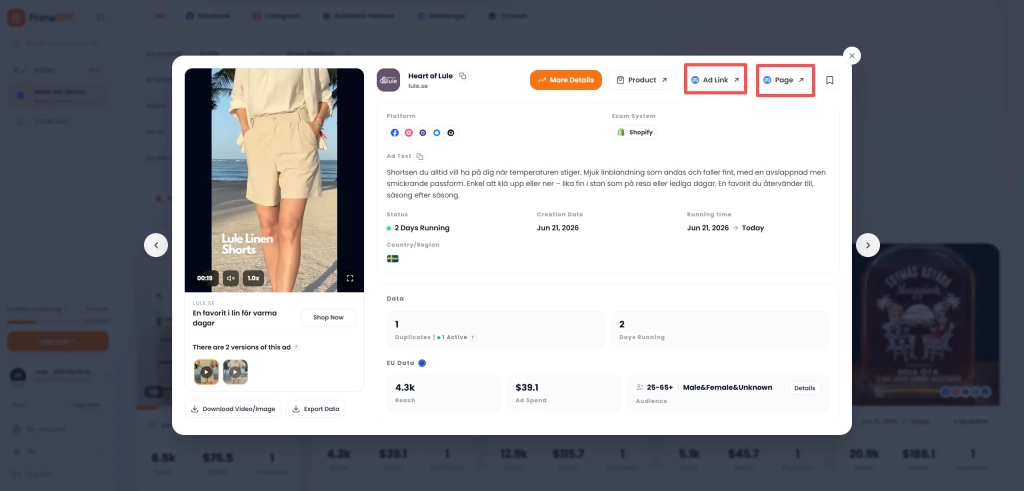 Analyze Competitor Landing Pages